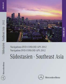 Comand APS Map DVD South East Asia 2014 for NTG4 in W212 (E) W207 (E) and W218 (CLS)
