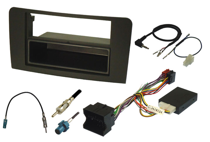 Fitting Kit for Aftermarket Stereo in W164 ML/GL class 2004-2008 with Steering Wheel Controls