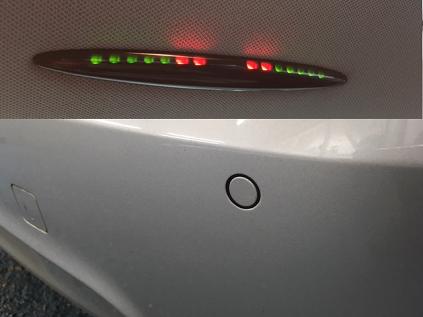 Rear parking sensors with display