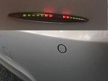 Rear flush mount parking sensors with display